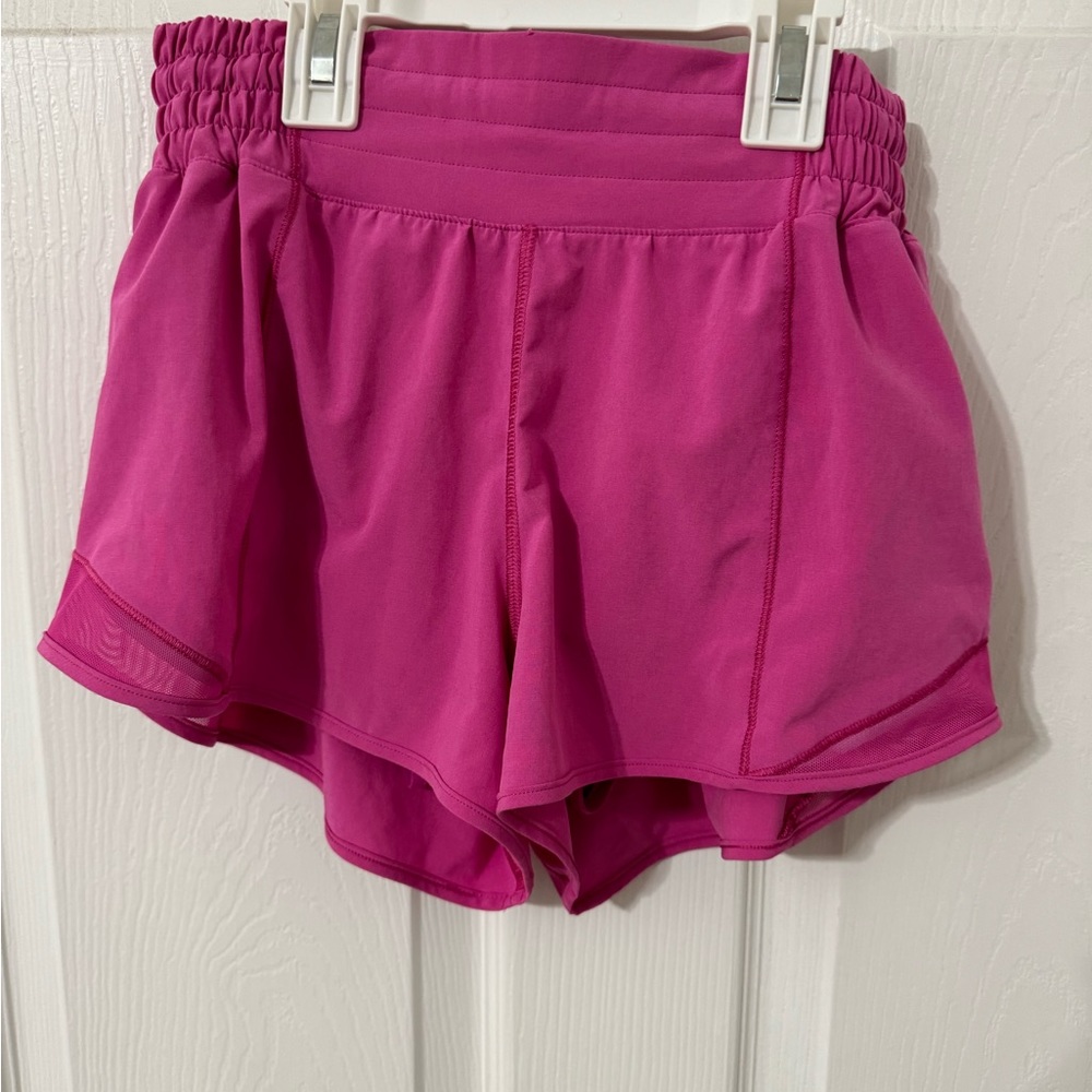 Lululemon Hotty Hot sonic pink shorts. Inseam 2.5. Size 4.